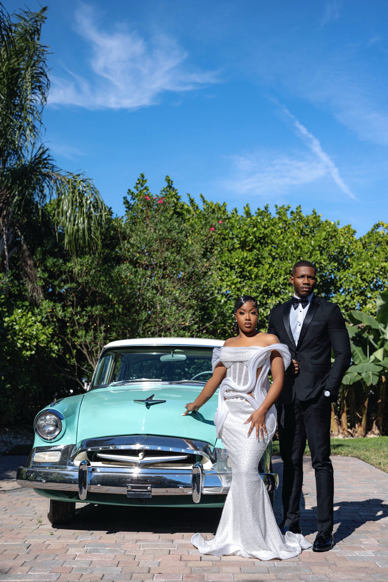 Miami engagement photos of an engaged couple