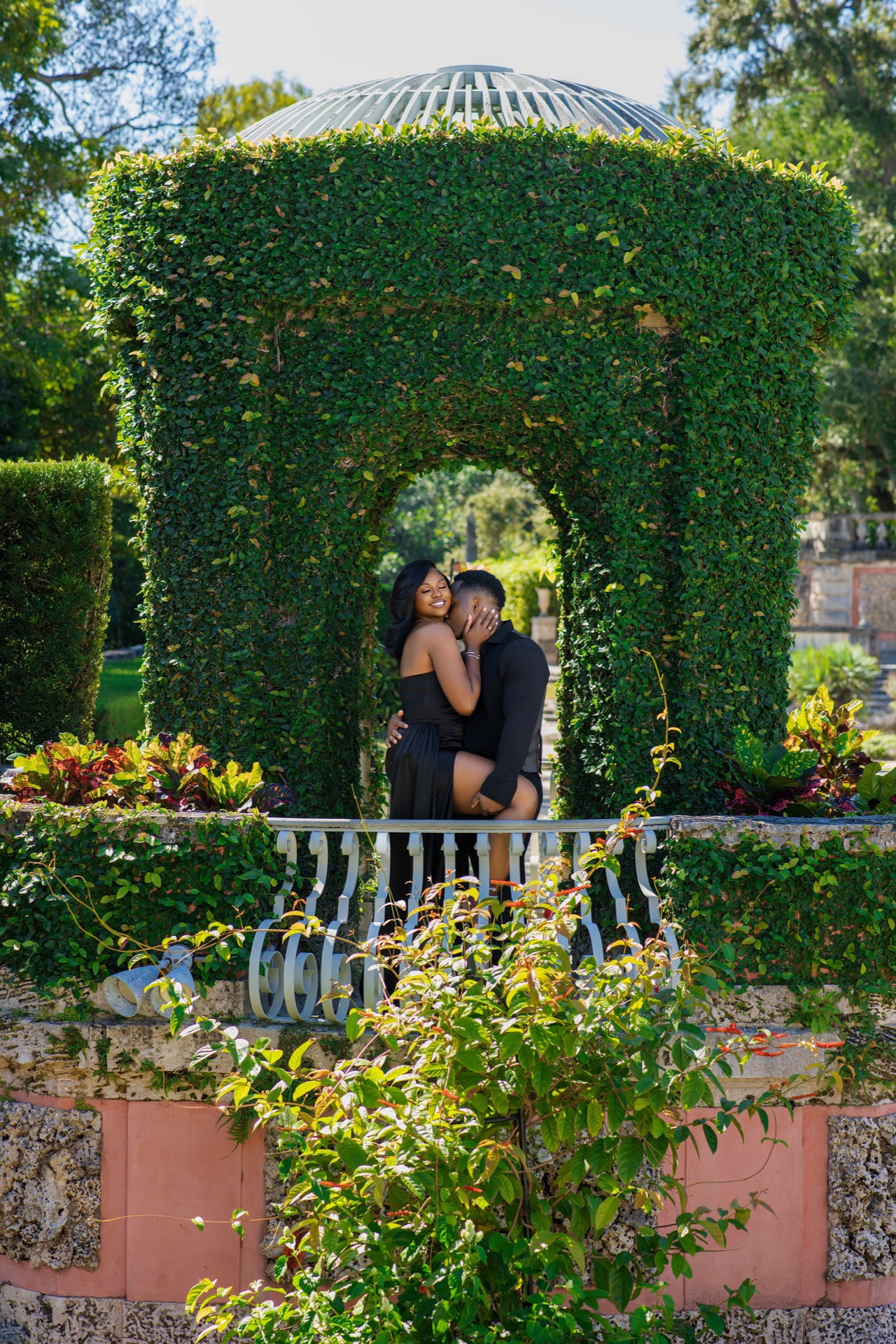 Miami engagement photos of an engaged couple